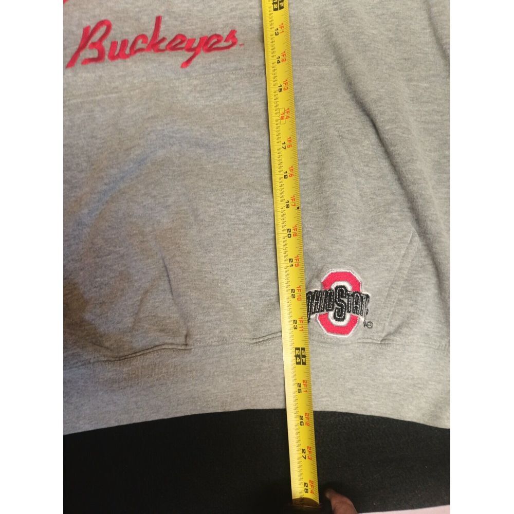 Ohio State Buckeyes Gray & Red Hoodie Foot Locker Cotton Size M - Picture 7 of 11